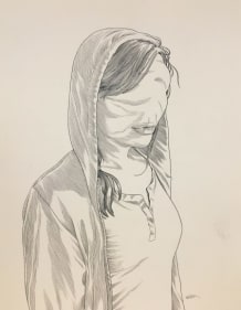 Anuj Shrestha Resident Aliens (Drawing 1) 2018 Ink on paper 14 x 11 in.