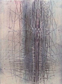 Krishna Reddy PRAYING WOMAN 1975 Color engraving 17 x 13.5 in.