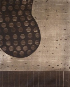 Shabnam Shah THE BLACK A-138 2007 Mixed media on canvas 21 x 17 in.  SOLD