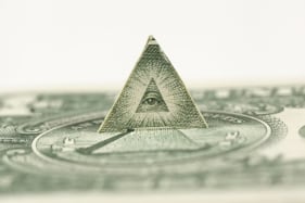 Abdullah M. I. Syed  Moneyscape IV: Unfinished Pyramid of Solitude (Detail)  2017  Hand-cut and assembled U.S. $1 banknotes with self-assembled pop-out  3 x 6.50 x 1 in