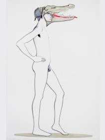 Surendran Nair The Doctrine of the Forest (Cuckoonebulopolis) I 2007 Mixed media on paper 60 x 40 in.