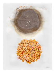 G. R. Iranna  Under the Planet (25), 2022  Mixed media on paper  30h x 22w in