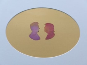 Rose Petal Portraits: Silhouettes 31-32 &ndash; Lincoln and Trump