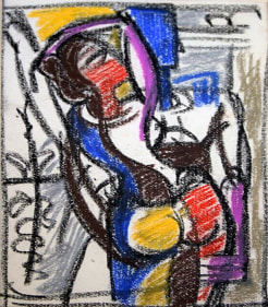 Biren De&nbsp;, Untitled Sketch (Woman Stretching), Circa 1960