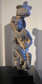 Bodhisattva Northern India, Kushan Period, Ancient Region of Gandhara 2nd/3rd Century Schist Height: 11 in.