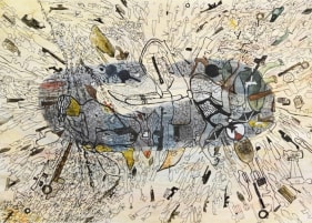 M. Vijitharan Untitled (4) 2016 Mixed media on paper 12 x 16.5 in.