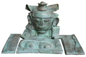 K. Laxma Goud SCULPTURAL PORTRAIT 3 2007 Bronze casting 18 x 15 x 9 in.