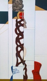 Attiya Shaukat BITS AND PIECES 2008 Gouache on wasli 18.5 x 11 in.