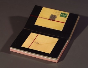 Aisha Hussain IN THE NAME OF MISSING PEOPLE (DIPTYCH) 2008 Ink, collage and copper on wasli, on raised wasli 5 x 8 in.