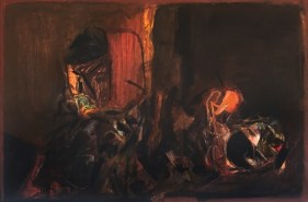 S. H. Raza  Untitled (La Terre)  1978  Oil on canvas  21.5 x 31.5 in.