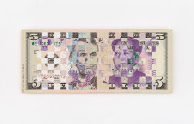 Weaving Myths and Realities: 5 US Dollar and 5 Chinese RMB (Structures, Verso)