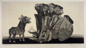 K. Laxma&nbsp;Goud, Untitled Group and Beast, 1975