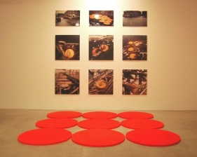 Rasheed Araeen Chakras Wood, paint, photographic print on paper 1969- 70 96 x 96 in.