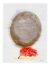 G. R. Iranna  Under the Planet (5), 2022  Mixed media on paper  30h x 22w in