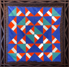 Christopher Joshua Benton  Houses, High-rises, &amp; Highways  Construction worker uniform, wood  39.37h x 39.37w in