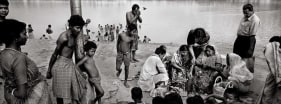 Raghu Rai WORSHIPING GANGA, KOLKATA 2005 Digital scan of photographic negative on archival paper 20 x 54 in.