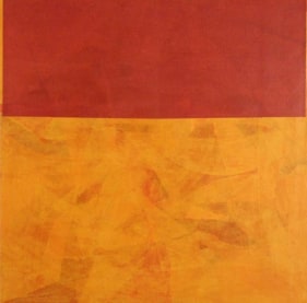 Yogesh Rawal UNTITLED 15 2007 Tissue paper, cellulose &amp; synthetic resin on wood 30 x 30 in.  SOLD