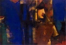 Paresh Maity PUJA 2006 Oil on canvas 48 x 72 in.