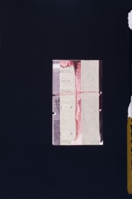 Aisha Hussain INTACT...STILL 2008 Ink, collage and copper on wasli on top of a raised wasli 14 x 22 in.