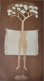 Gigi&nbsp;Scaria  Veil, 2022  Etching on Somerset paper  36h x 20w in  2 of 20