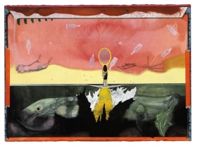 Anandajit Ray KEEPER 2009 Watercolor, gouache, dry pastel on paper 30 x 41 in.