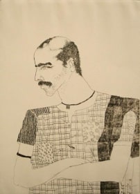 K. Laxma Goud MAN 1 Etching 14 x 9.5 in.