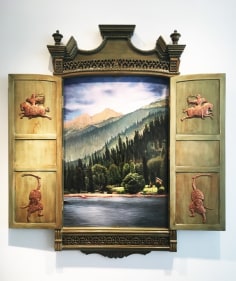 Adeela Suleman  Not Everyone's Heaven - 3, 2017  Wood, Polish &amp; Enamel Paint Hardener and Lacquer  80 x 46 x 5 in