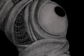 Adeel uz Zafar Antagonist 3 / Monster (Detail) 2015 Engraved drawing on plastic vinyl 98 x 60 in.