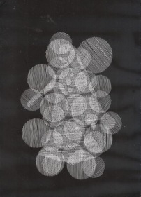 Hasnat Mehmood BACK TO BASICS 3 2009 Drawing on scratch-board 7 x 5 in.