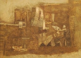Ram Kumar Varanasi Series 1963-64 Oil on canvas pasted on board 22 x 29.9 in.  NOT FOR SALE