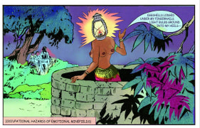 Chitra Ganesh  Lantern Head, 2013  Archival inkjet print  14h x 23w in