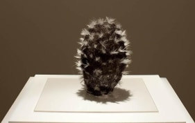 Masooma Syed BLACK CACTUS Human hair and synthetic hair 7 x 4 x 4 in.