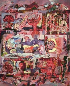 Sanatan Saha UNTITLED (PINK TREES) 2007 Acrylic on canvas 60 x 48 in.