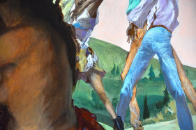 Salman Toor RICKSHAW DRIVER'S DREAM 2013 Oil on linen 48 x 59 in.