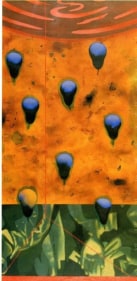 Baiju Parthan FRUIT FALL 2004 Mixed media on paper 44 x 22 in.