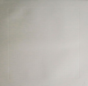 Abdullah M. I. Syed, Enmeshed White, 2013, Etching and embossed on Velin Arches 300gsm paper, 24.75 x 23.88 in