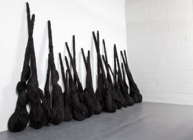 Saad Qureshi IN THE REMAINS 2013 Mixed media including fabric, paint and wood Dimensions variable