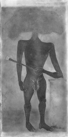 Debnath Basu THE GHOST OF AN ARTIST 2008 Graphite on paper 71 x 37 in.