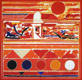 S.H. Raza BINDU - RAJASTHAN 2005 Oil on canvas 32 x 32 in.  SOLD