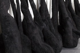 Saad Qureshi IN THE REMAINS 2013 Mixed media including fabric, paint and wood Dimensions variable