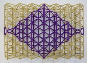 Rasheed Araeen JAAMNI (PURPLE DIAMOND) 1971 (2014) Wood and paint 31 x 47 x 7 in.
