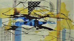 M. Pravat  Untitled (B2)  2016  Mixed media on paper  24 x 42 in.