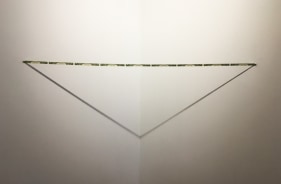 Abdullah M. I. Syed  Moneyscape IV: Unfinished Pyramid of Solitude, 2017  Hand-cut and assembled U.S. $1 banknotes with self-assembled pop-out  3 x 6.50 x 1 in