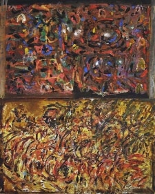 S.D. Shukla PAINTING 2 (DIPTYCH) 2007 Ink on paper 14 x 11 in.