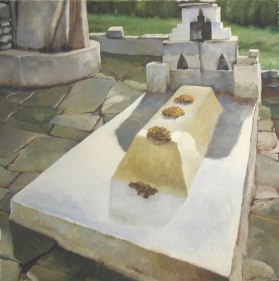 Bikash Bhattacharjee POET 1987 Oil on canvas 46 x 46 in.