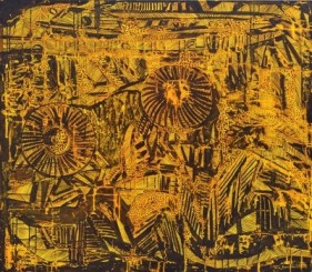 Mundane Beauty II, 2019  Acrylic on canvas  48h x 54w in