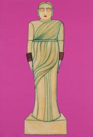 Rekha Rodwittiya Nayika/Guddiya (Purple) 2009 Acrylic and oil on canvas 36 x 24 in.