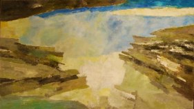 Ram Kumar Untitled Landscape (Sky) 1973 (&amp; 2011) Oil on canvas 40 x 72 in.