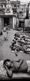 Raghu Rai SLEEPING DREAMS, TAGORE CASTLE STREET, KOLKATA 2004 Digital scan of photographic negative on archival paper 54 x 20 in.