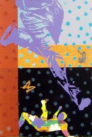 Pampa Panwar OCTOBER SHOT 2007 Acrylic on canvas 72 x 48 in.